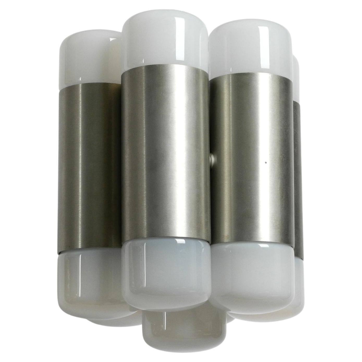Grande lampada da soffitto A Space Age degli anni '60 con 13 bicchieri di Goffredo Reggiani