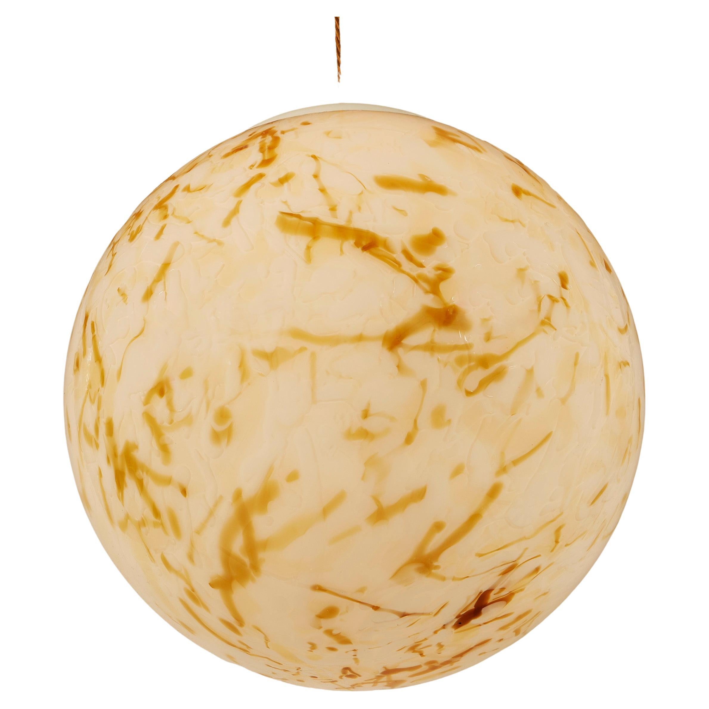 Large Italian 1970s Murano Ball Ceiling Light