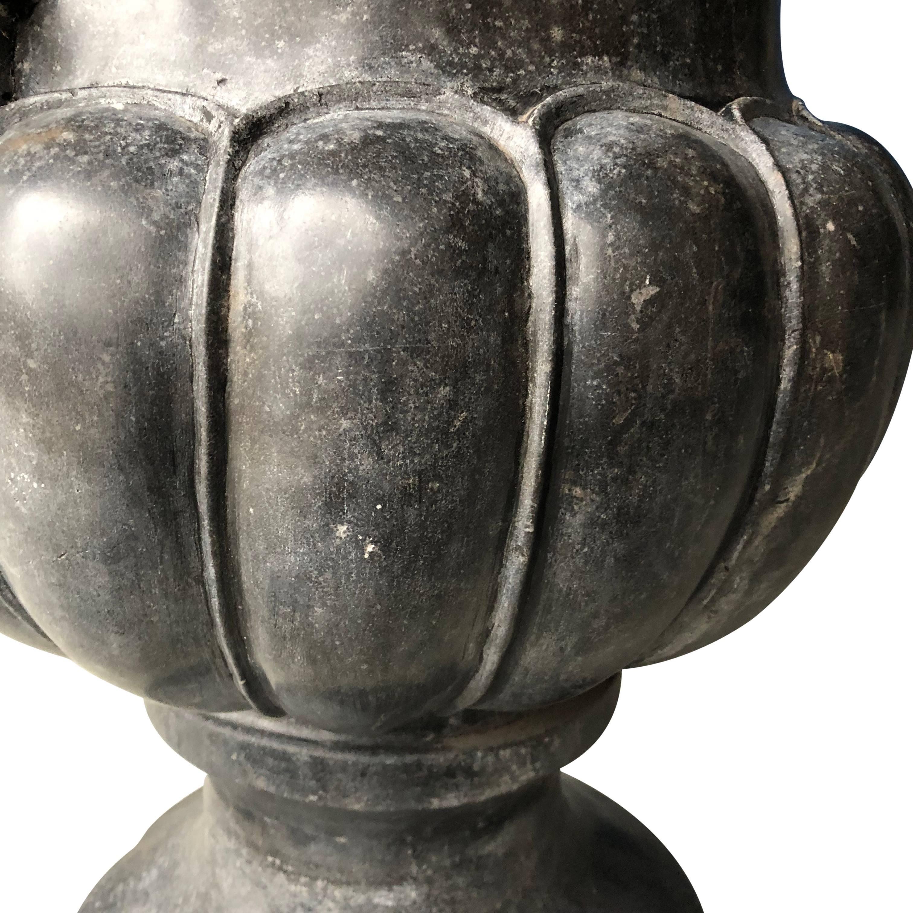 large black urn vase