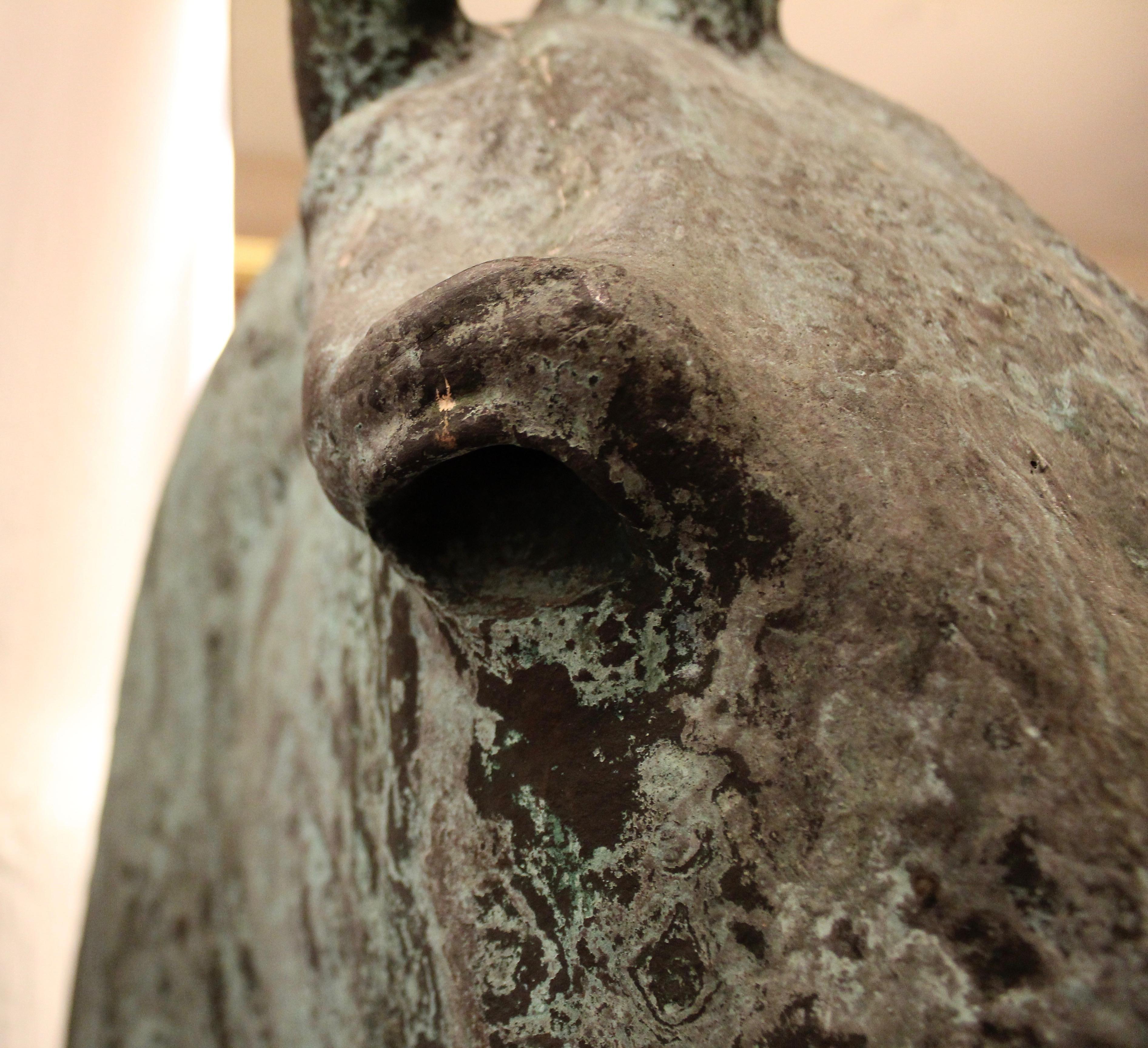 Large Italian 19th Century Bronze Grand Tour Sculpture of a Horses Head In Good Condition For Sale In London, GB
