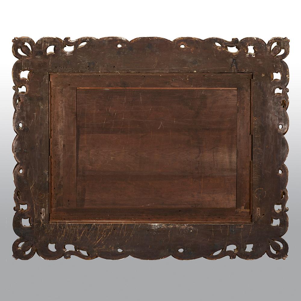 Large Italian 19th Century Carved Giltwood Mirror For Sale 7