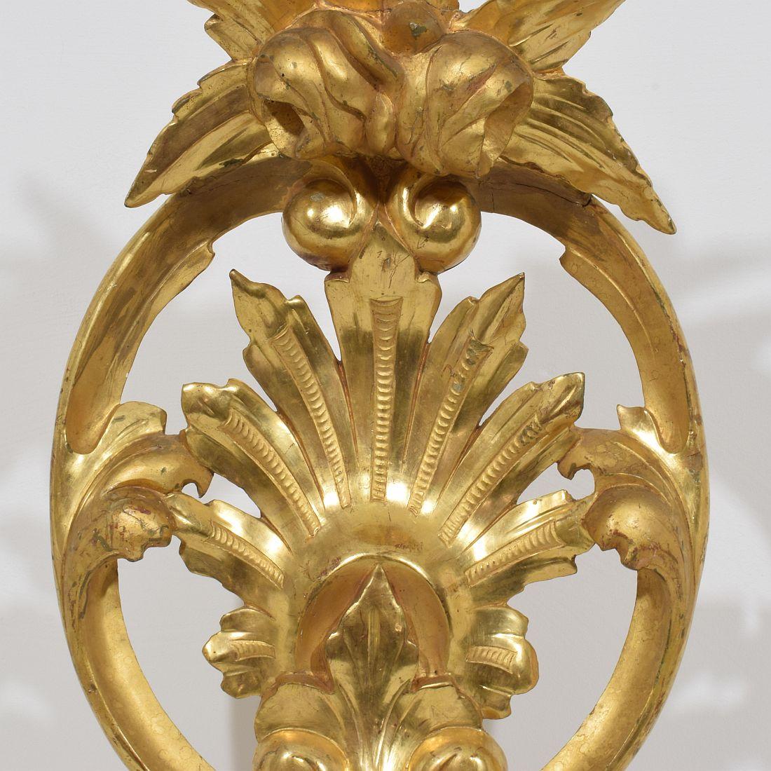 Large Italian 19th Century Carved Giltwood Ornament 5