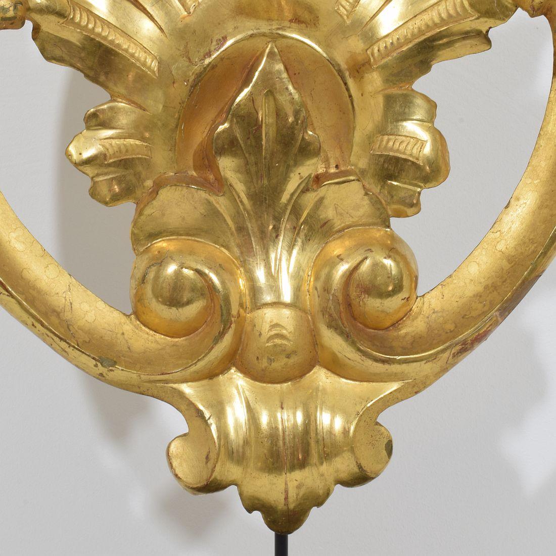 Large Italian 19th Century Carved Giltwood Ornament 10