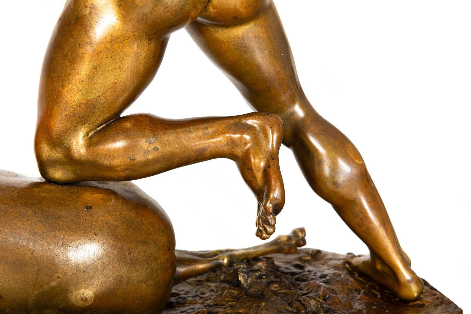 Grande scultura in bronzo Grand Tour del XIX secolo 