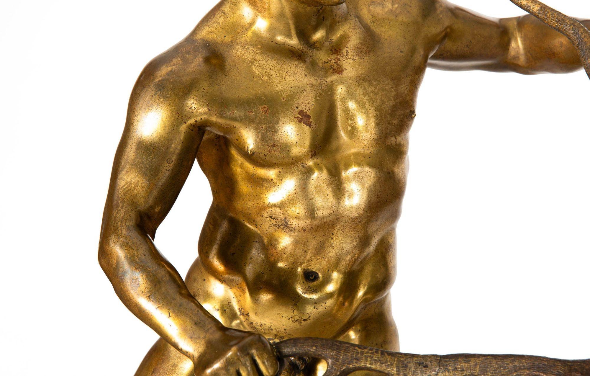 Grande scultura in bronzo Grand Tour del XIX secolo 