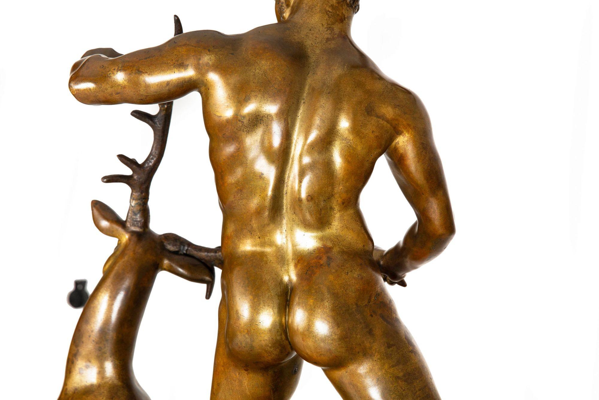 Grande scultura in bronzo Grand Tour del XIX secolo 
