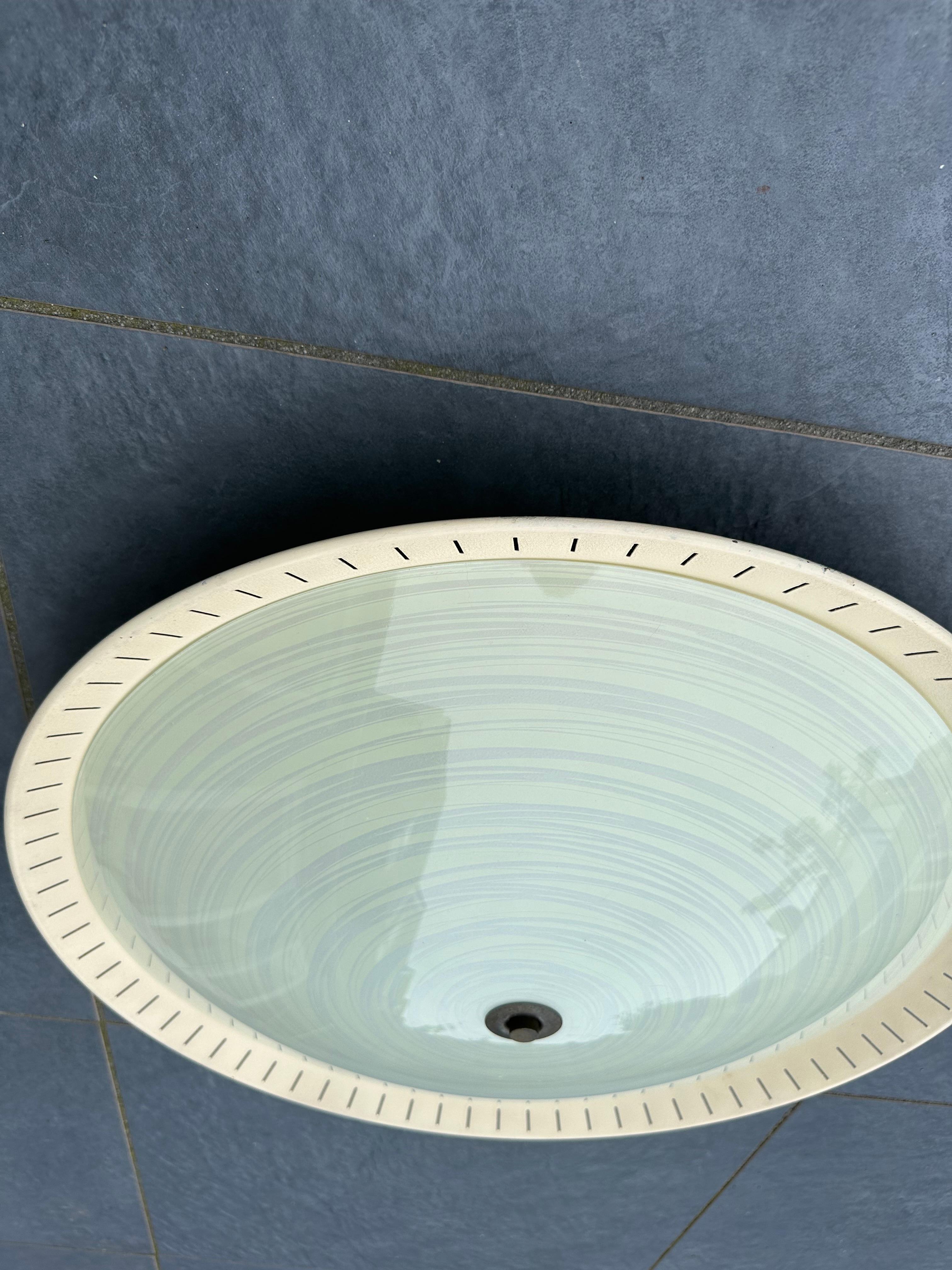 Großer italienischer 3flammiger Midcentury-Modern-Wandleuchter aus Glas oder Einbaubeleuchtung (20. Jahrhundert) im Angebot