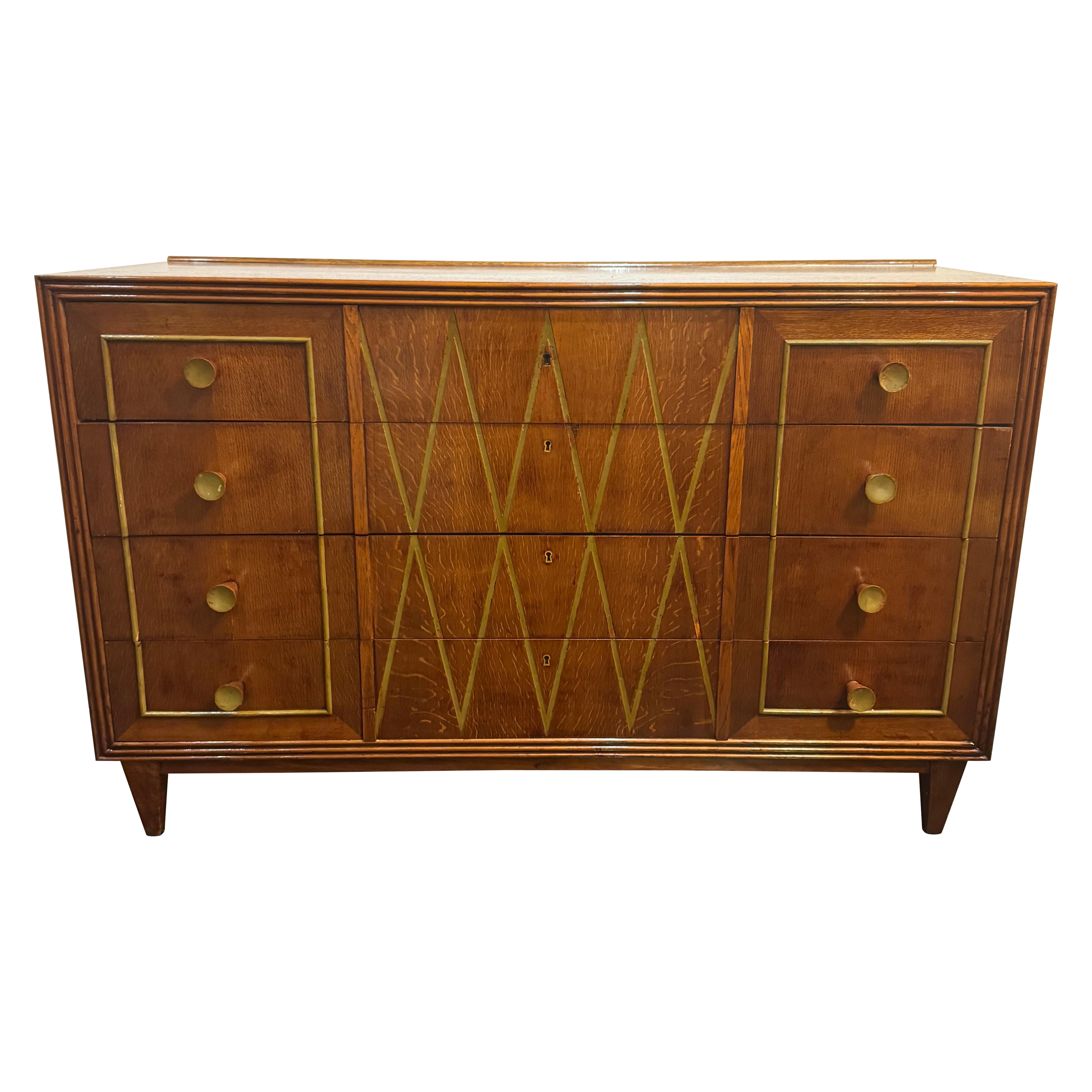 Grande comodino italiano a 4 cassetti