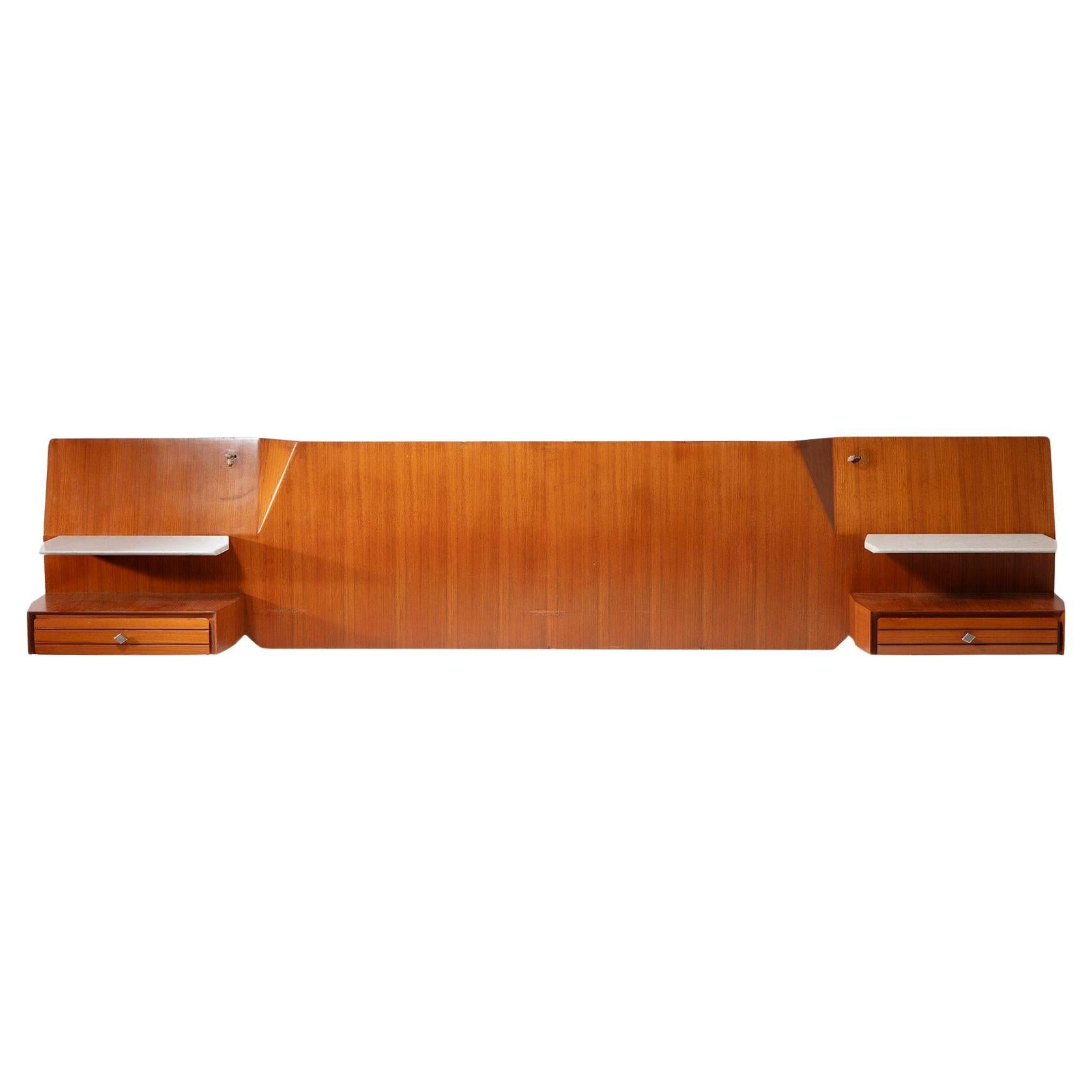 Large Italian 60s Geometric Headboard in vendita