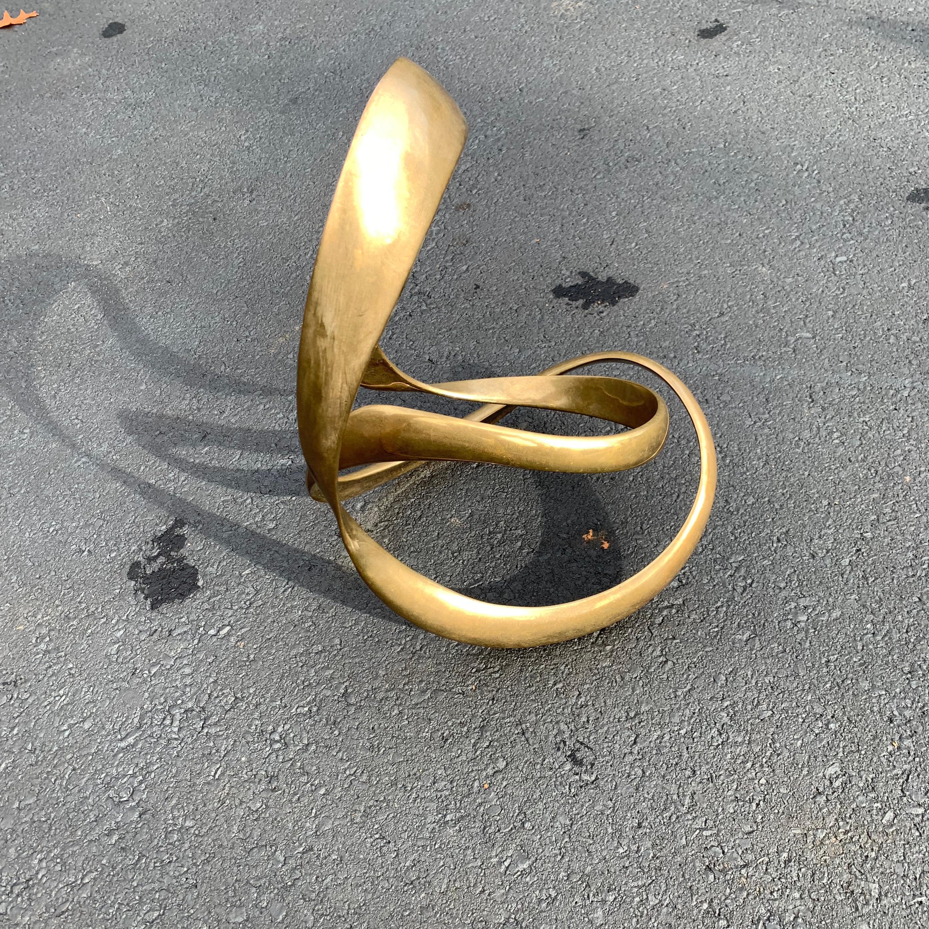 Large Italian Abstract Sculpture in Brass 9