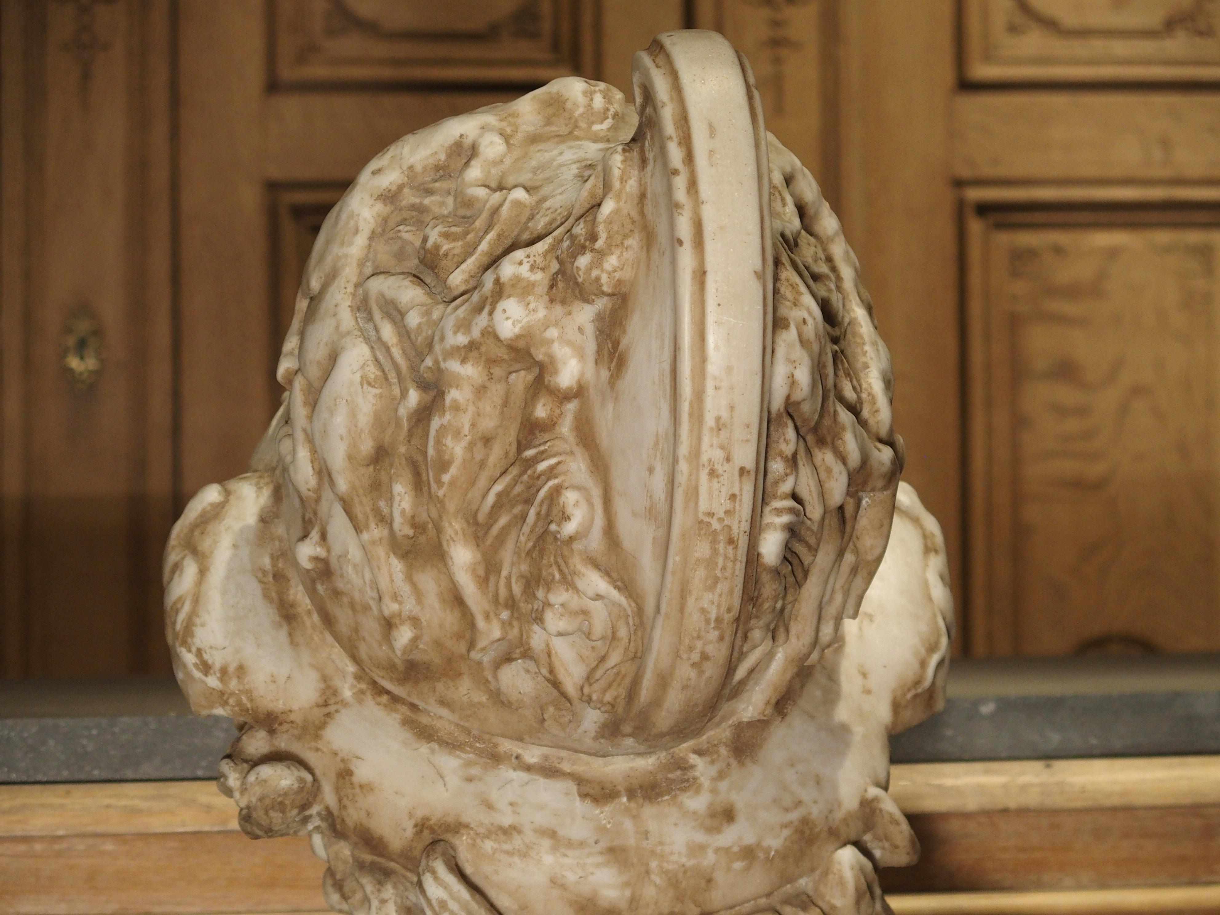 Large Italian Alabaster Bust of Menelaus, King of Sparta 1