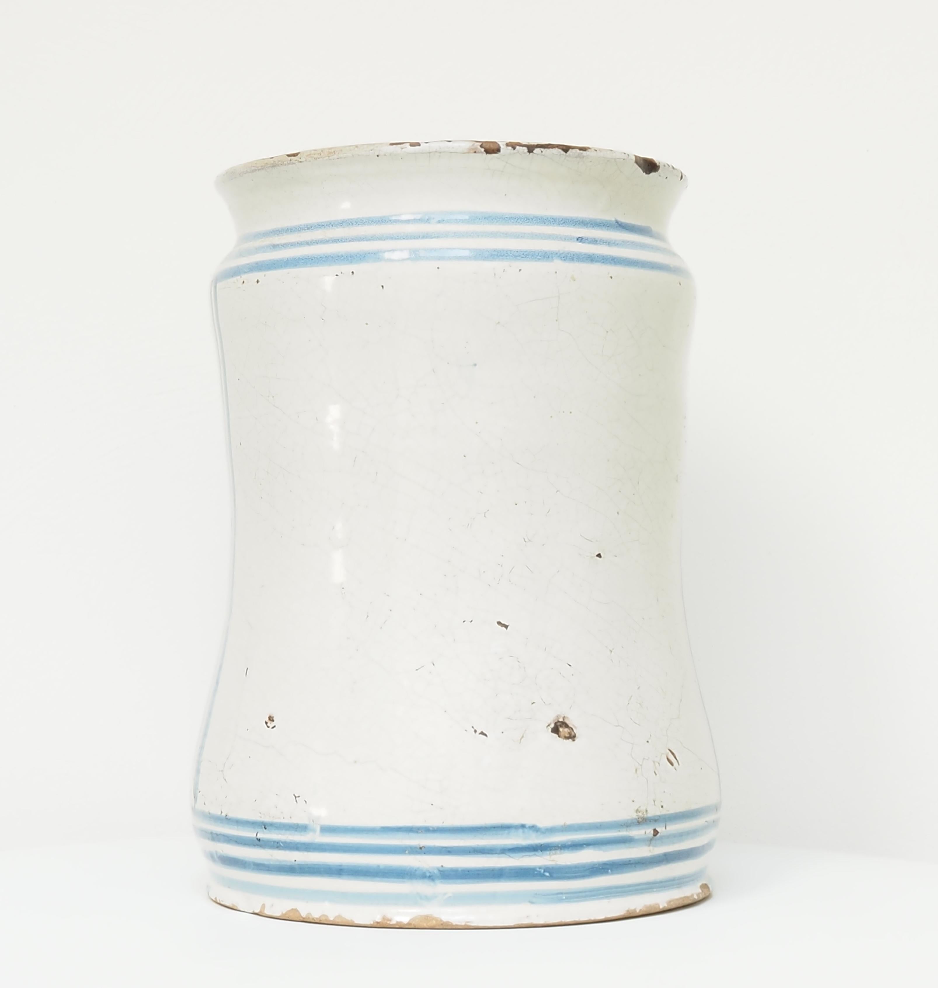 18th Century and Earlier Large Italian Albarello, 18th Century For Sale