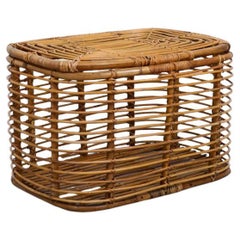 Grand panier ou récipient italien en bambou Riviera de style Albini & Sgrelli