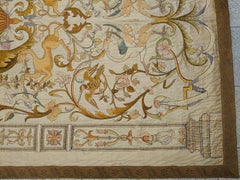 Large Italian Antique Silk Embroidery, 18th–Early 19th Century