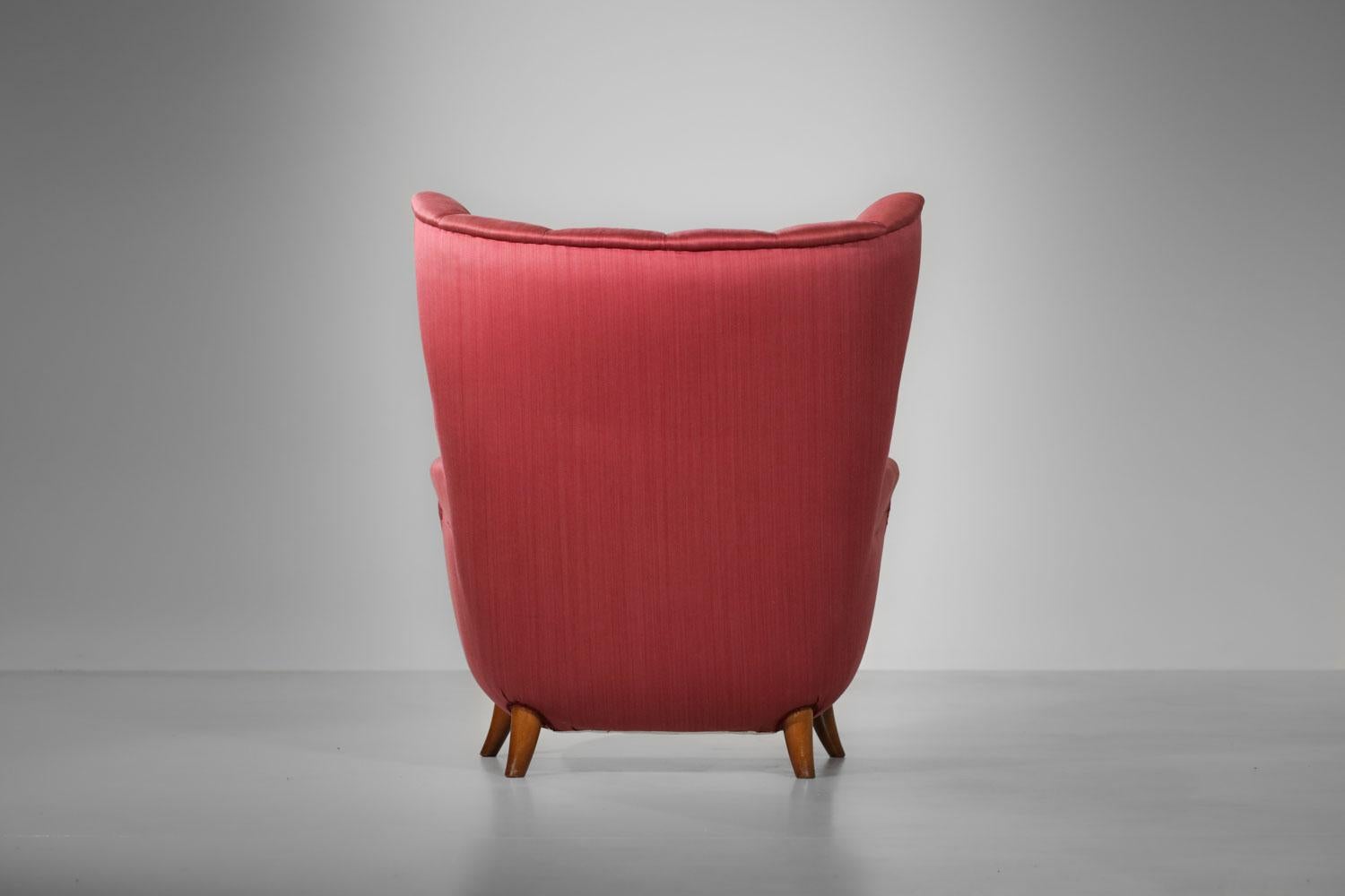 Großer italienischer Sessel, Melchiorre Bega zugeschrieben, 1950er Jahre – G695 im Angebot 5