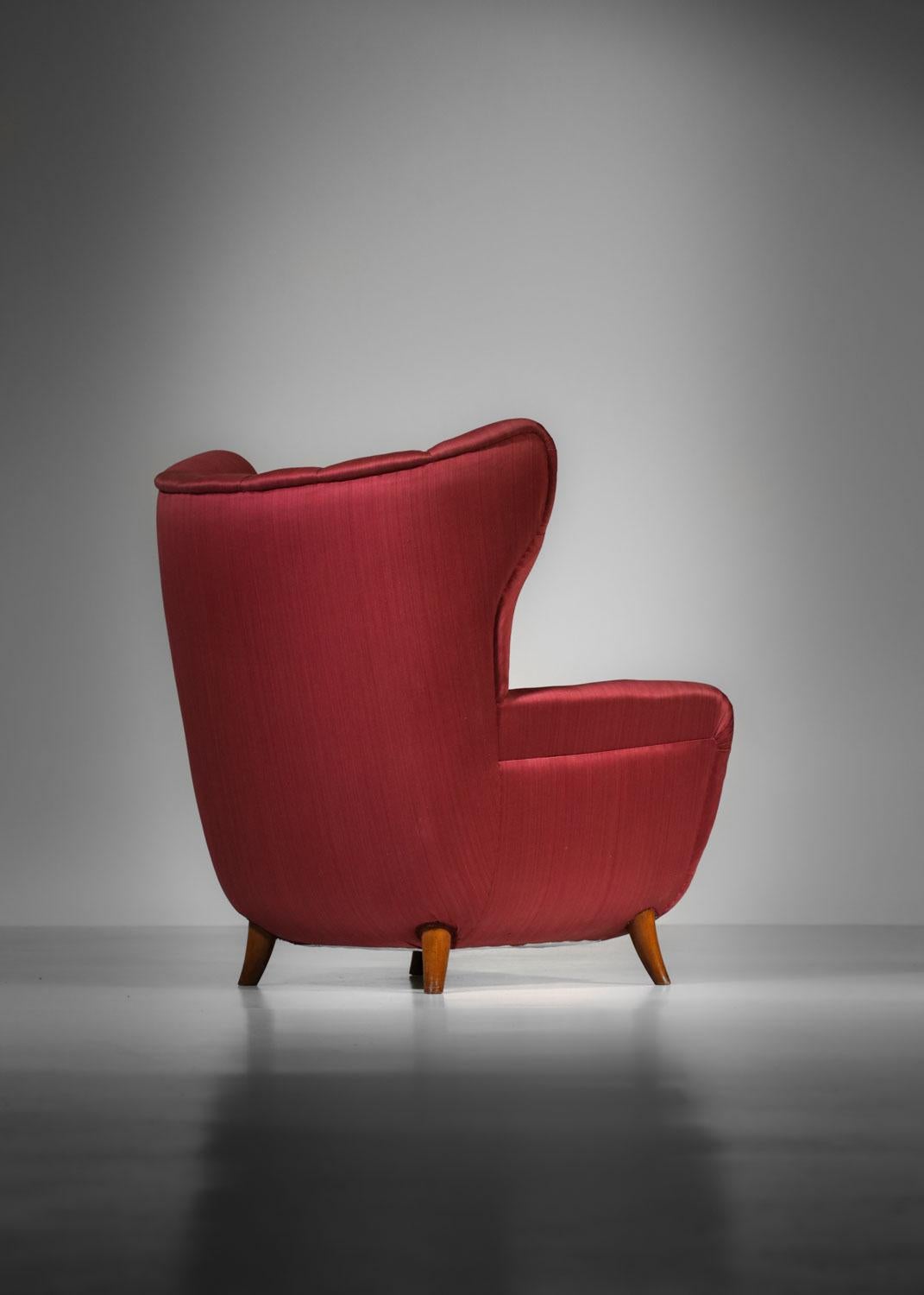 Großer italienischer Sessel, Melchiorre Bega zugeschrieben, 1950er Jahre – G695 im Angebot 11
