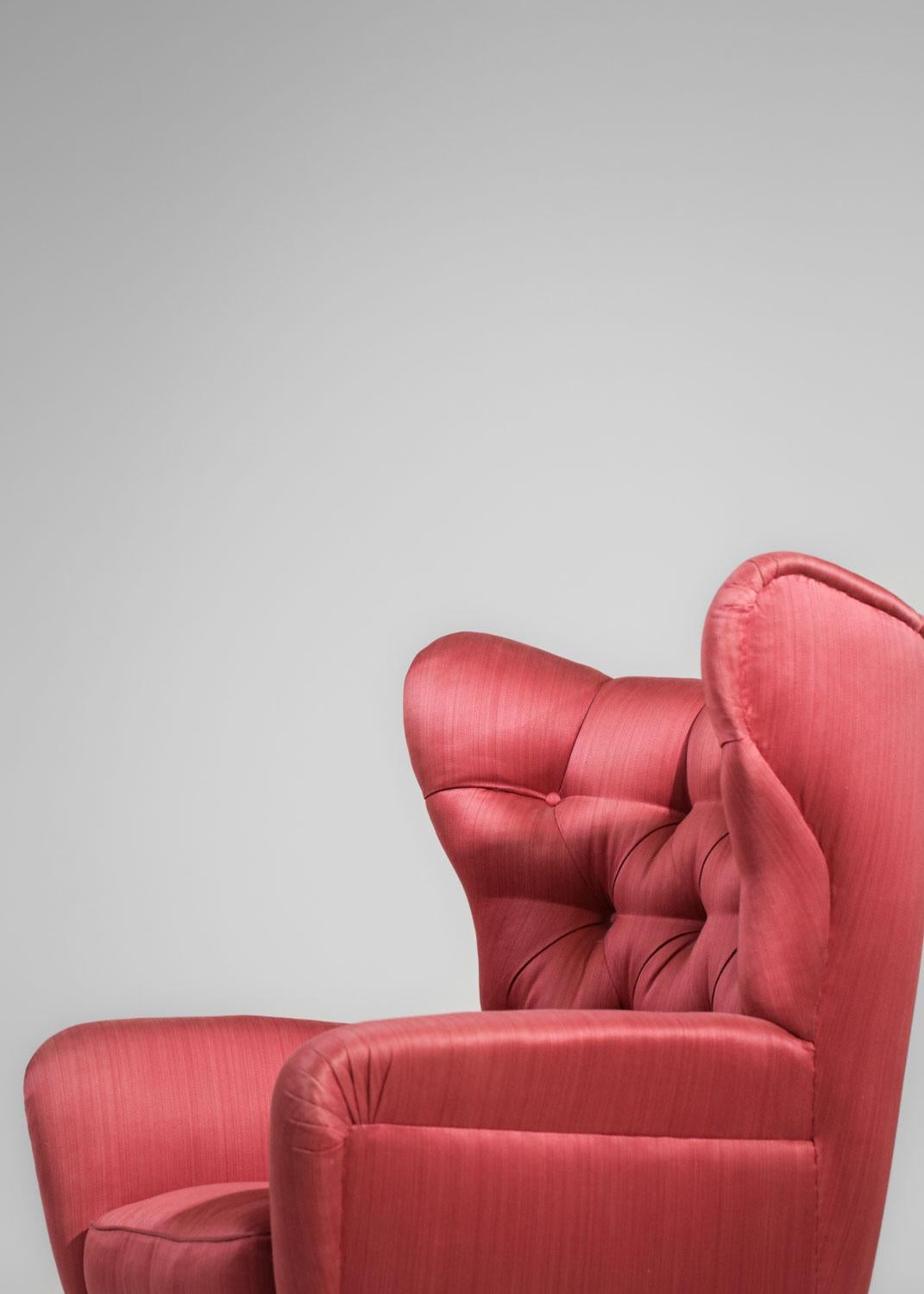 Großer italienischer Sessel, Melchiorre Bega zugeschrieben, 1950er Jahre – G695 im Angebot 1