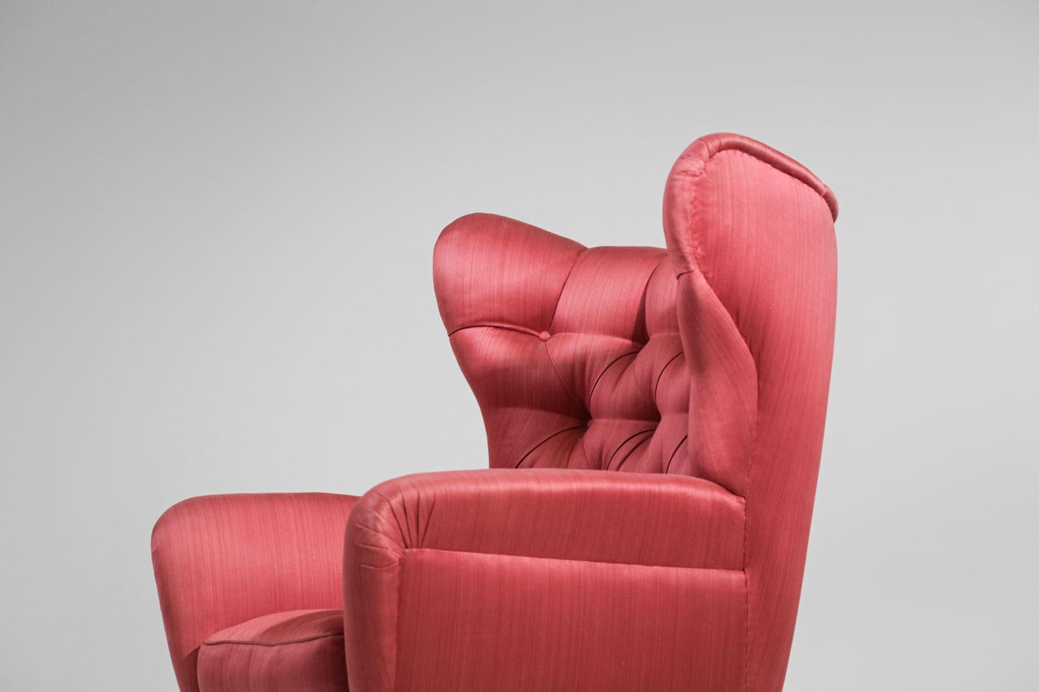 Großer italienischer Sessel, Melchiorre Bega zugeschrieben, 1950er Jahre – G695 im Angebot 2