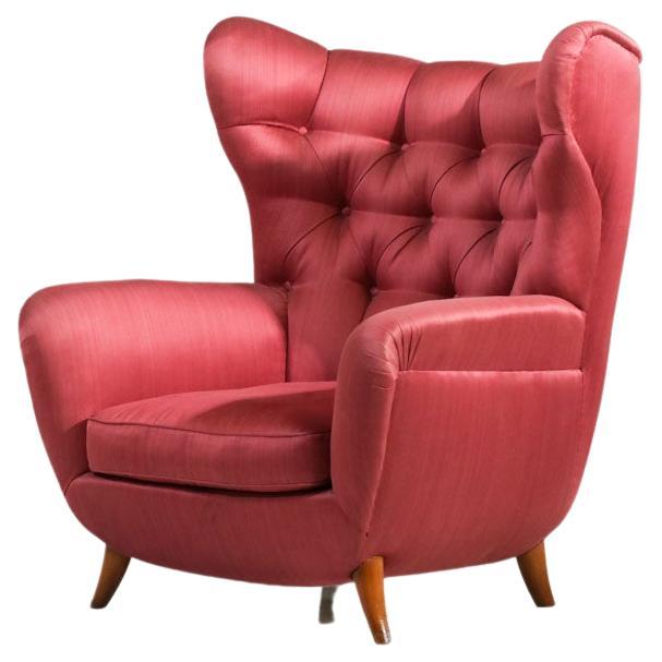 Großer italienischer Sessel, Melchiorre Bega zugeschrieben, 1950er Jahre – G695 im Angebot
