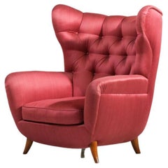 Retro Large Italian armchair attributed to Melchiorre Bega 1950s - G695