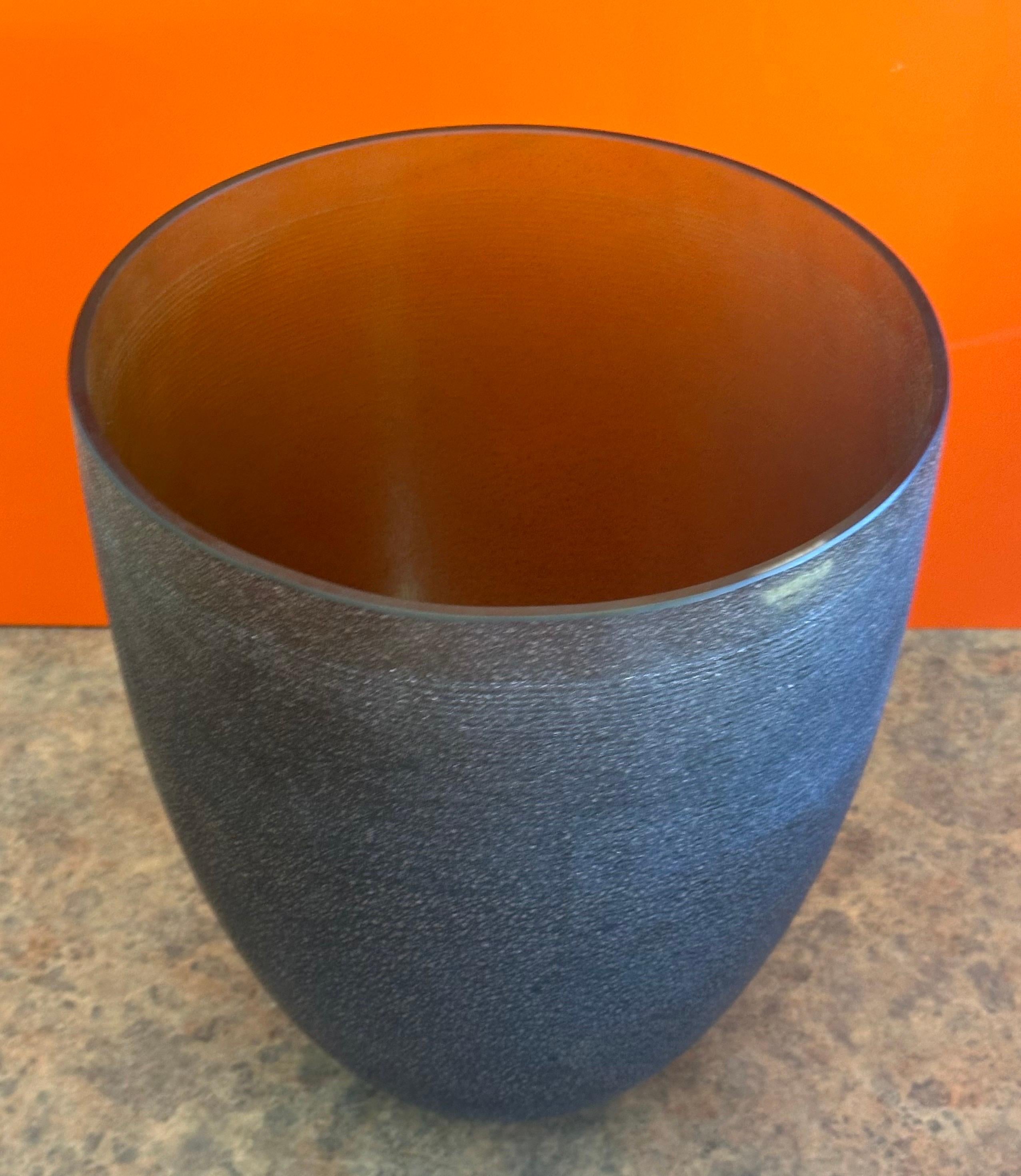 Grande vaso in vetro artistico italiano di Alfredo Barbini per Murano Glass in vendita 2