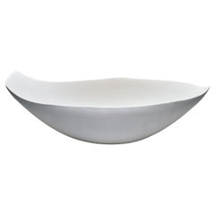 Large Italian Art Pottery Centerpiece Bowl in Linen Glaze