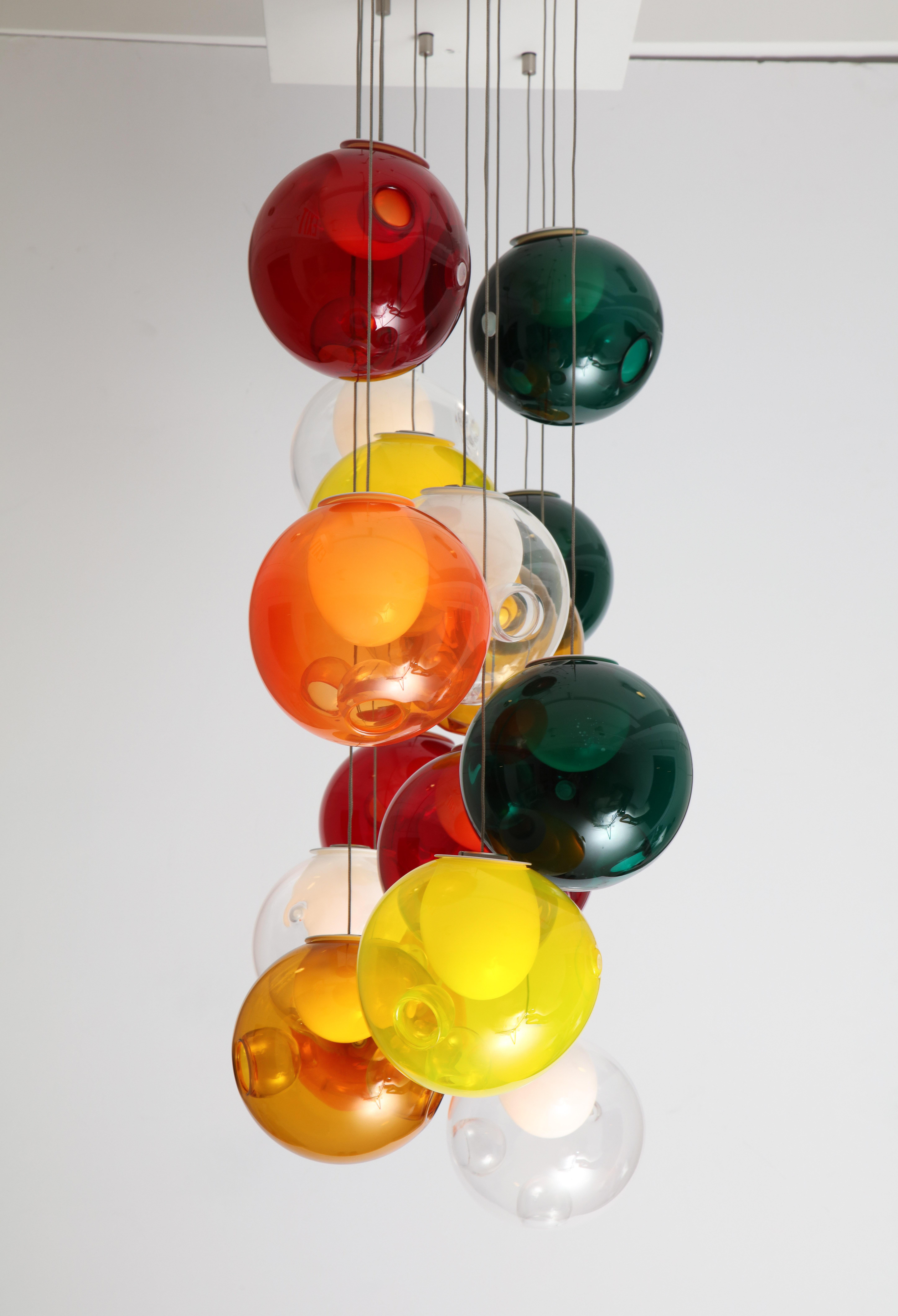28:16  Bocci Ball Pendant Chandelier. In Good Condition For Sale In New York, NY