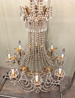 Large Italian Baltic Style Beaded Chandelier
