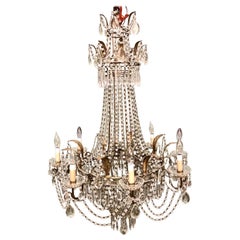 Grand lustre italien en perles de style baltique