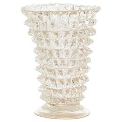 Grand vase italien à pointes Barovier