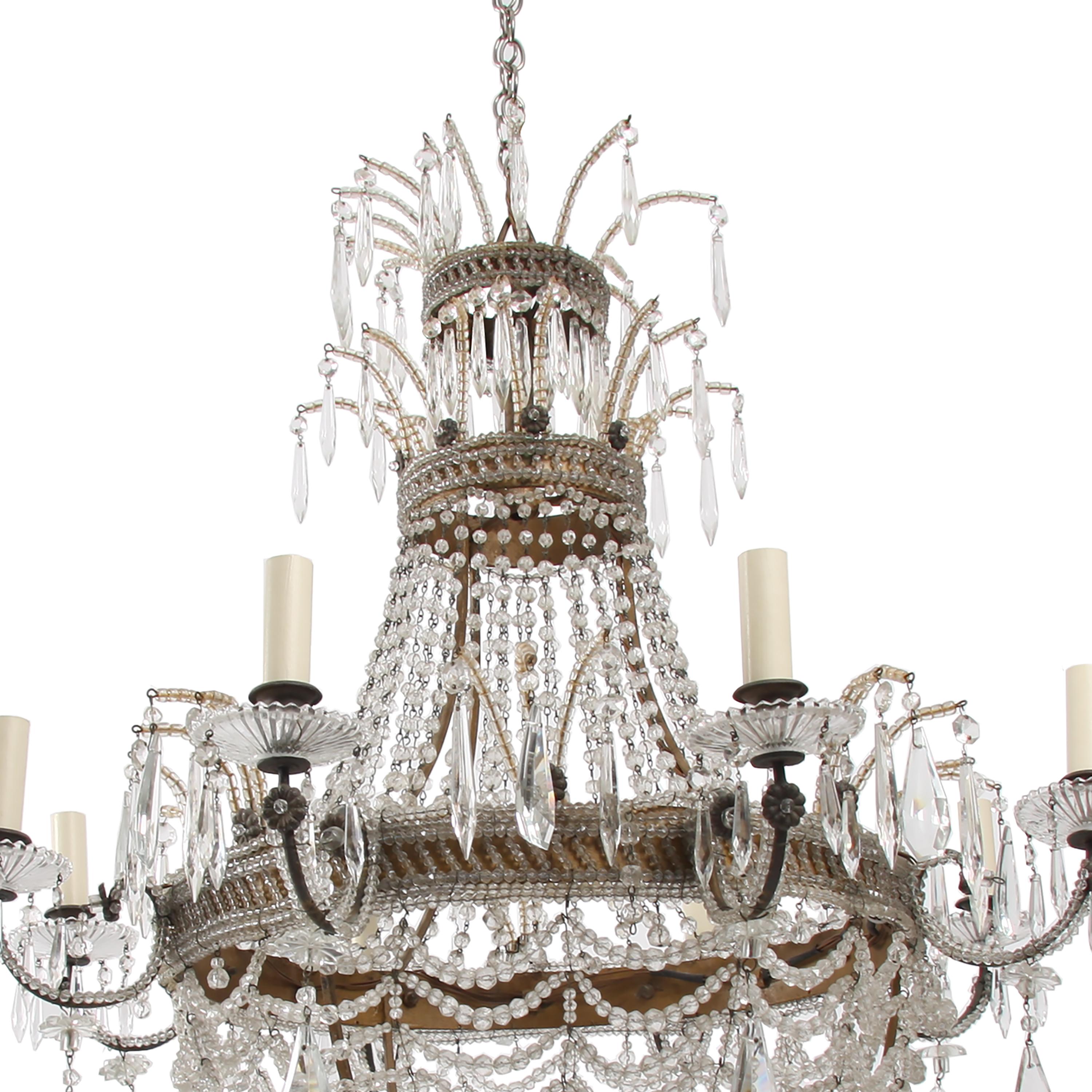 large basket chandelier