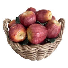 Large Italian Basket of Apples Centerpiece