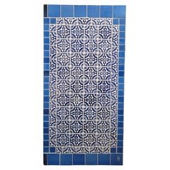 Gran mural o tablero de mesa azul italiano