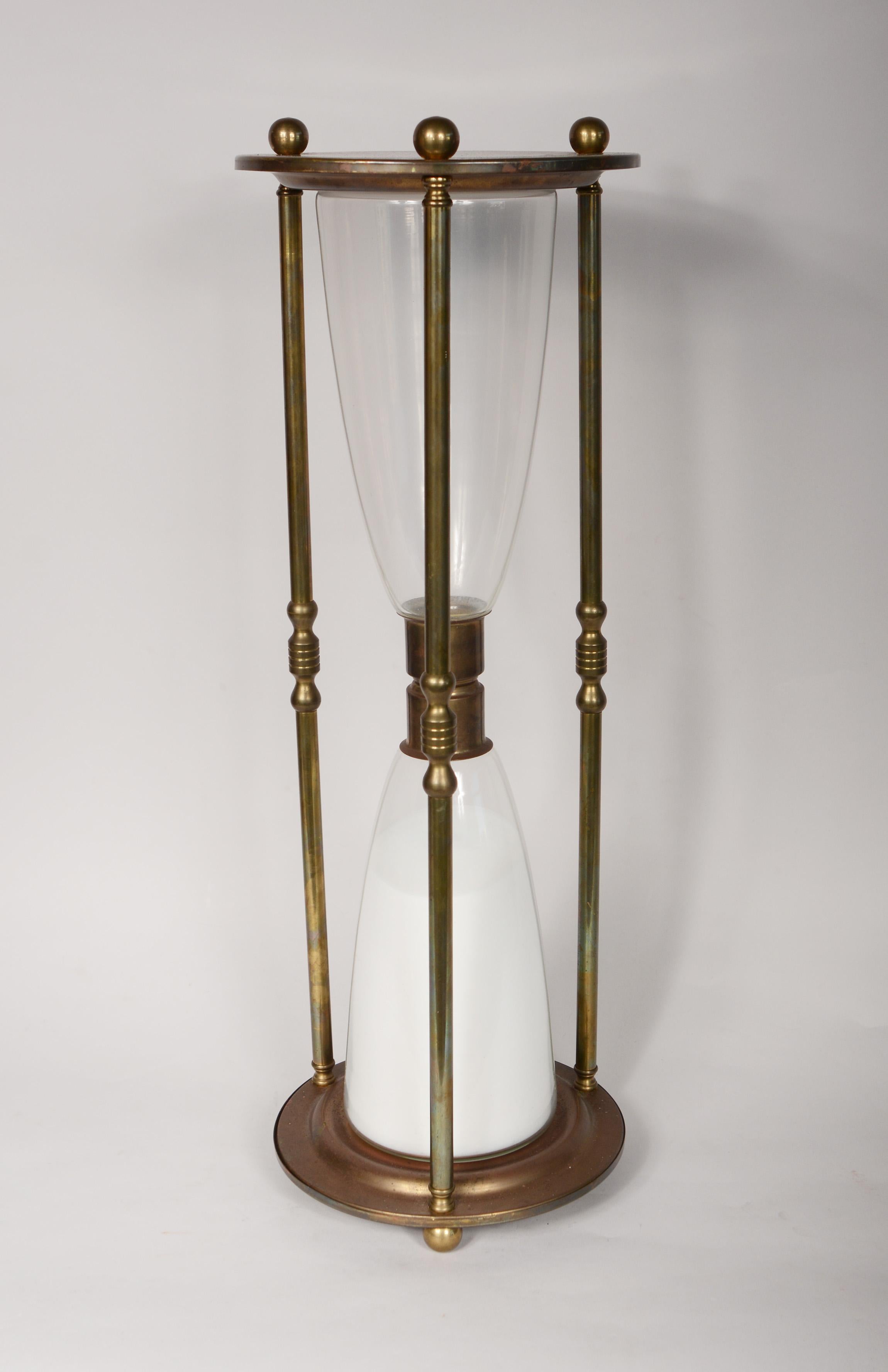 antique brass hourglass