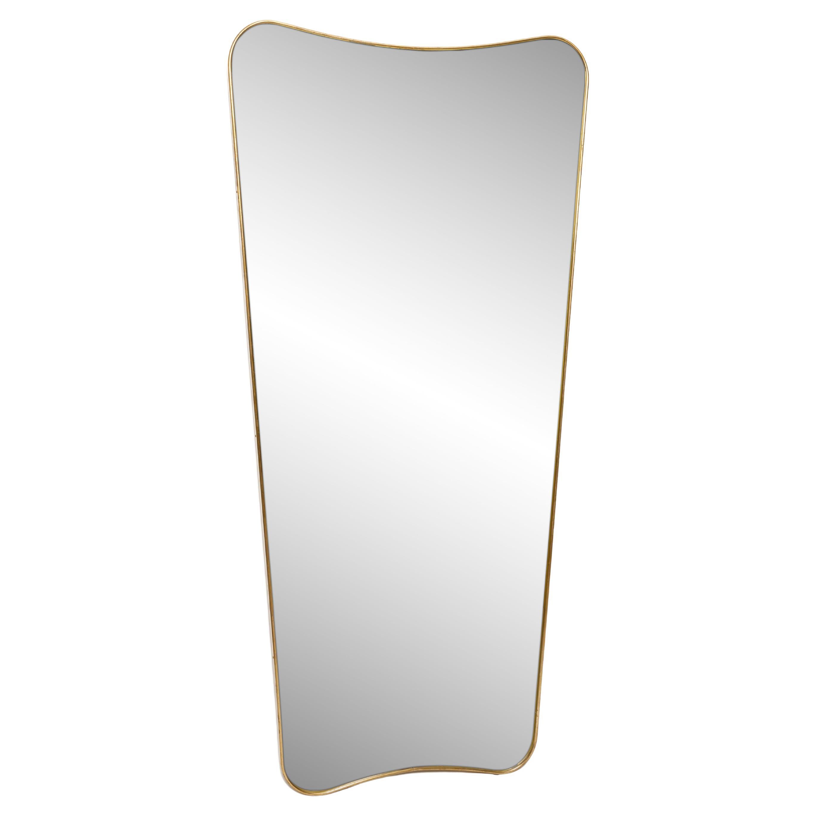 Large Italian Brass Mirror