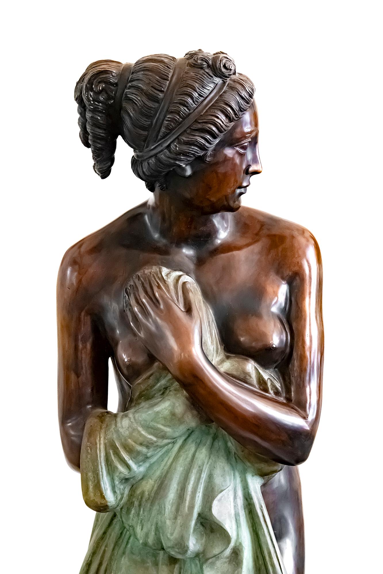 green marble sculpture