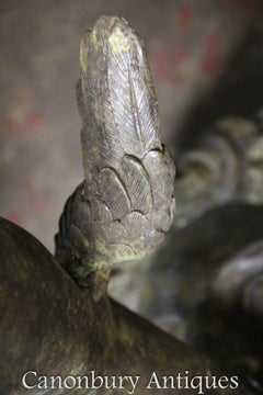 Grande statue italienne en bronze mercuré Hermès coulée par Giambologna