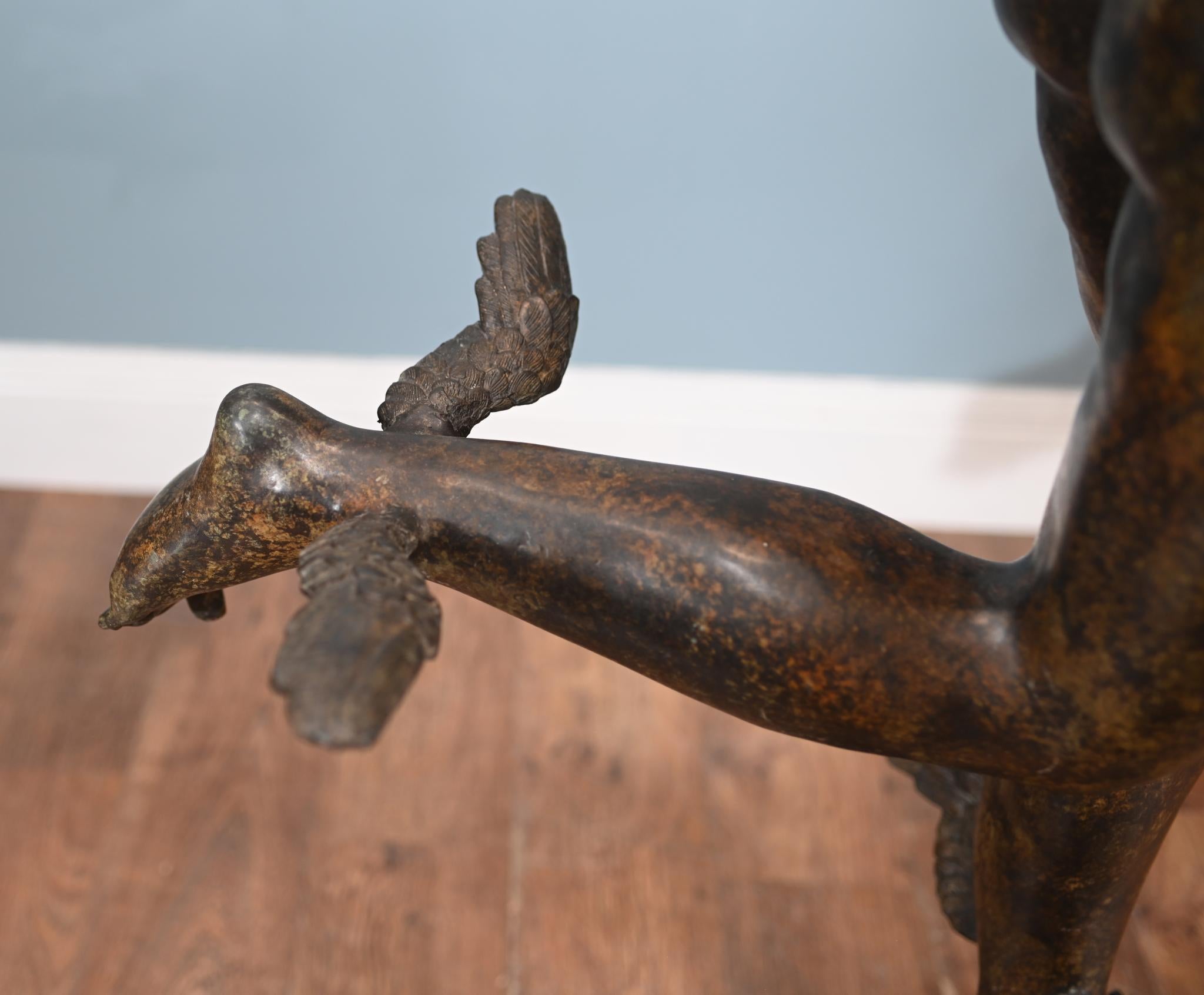 Gran estatua italiana de bronce fundido de Mercurio Hermes de Giambologna en Bueno estado para la venta en Potters Bar, GB