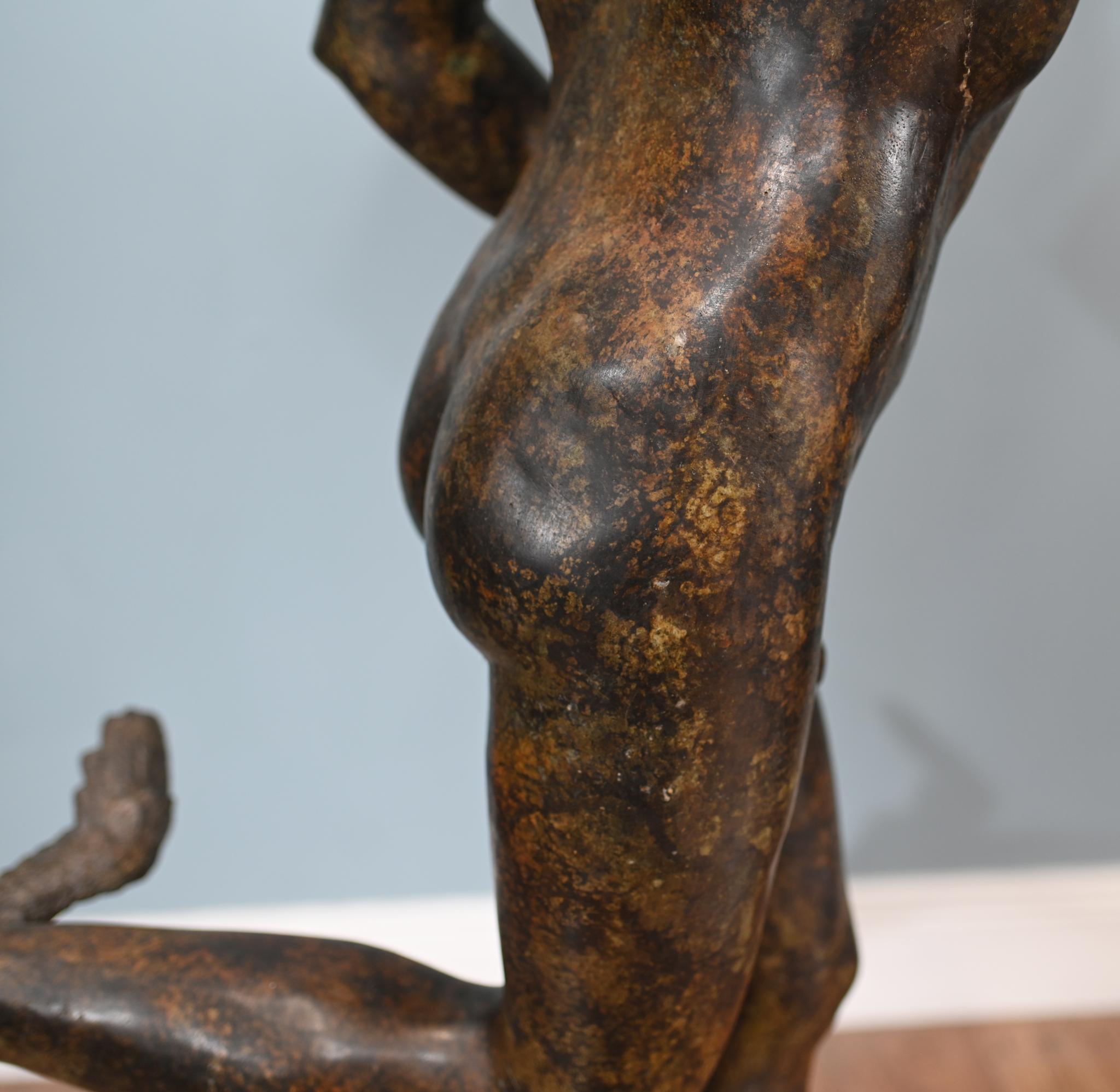 Gran estatua italiana de bronce fundido de Mercurio Hermes de Giambologna Bronce en venta