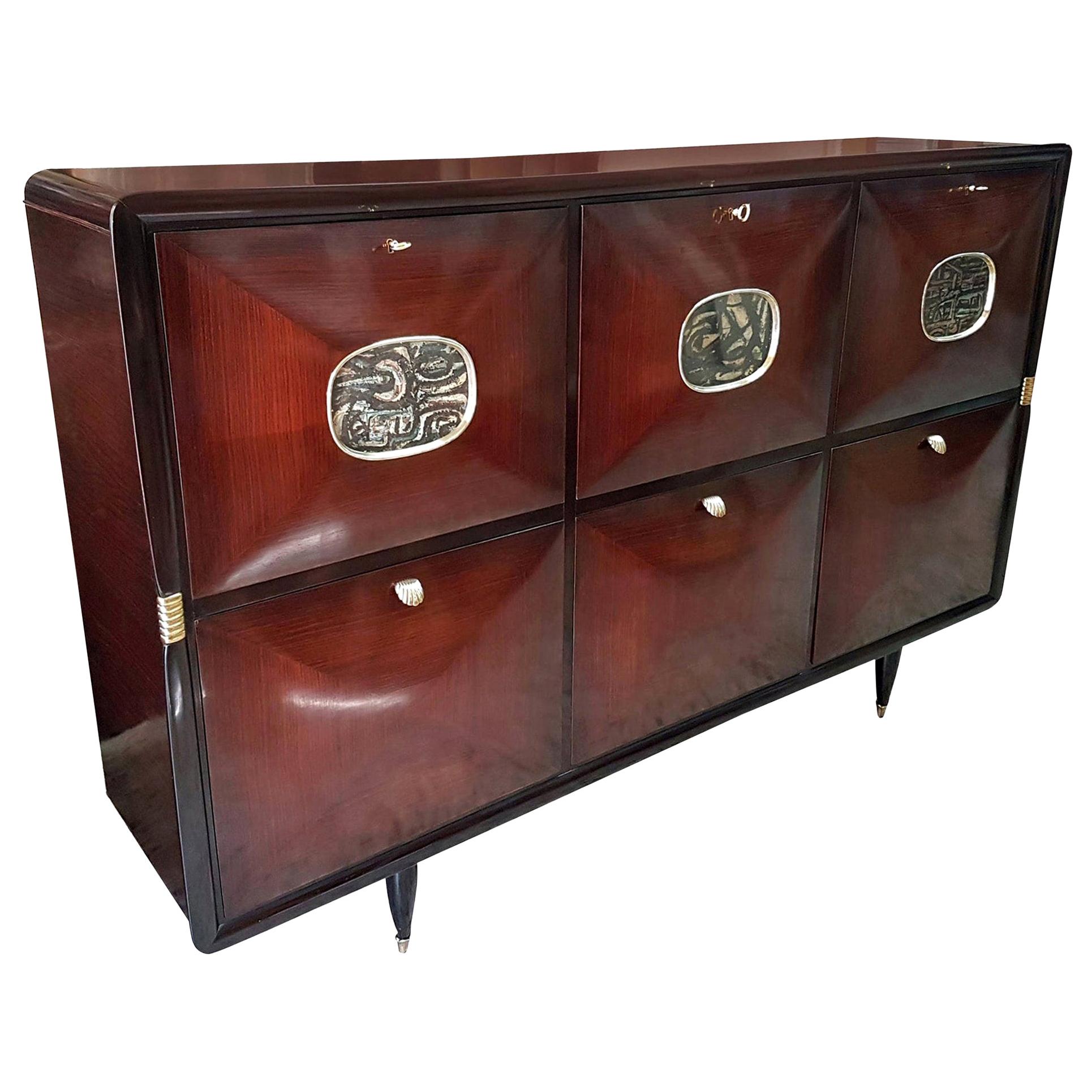 Large Italian Cabinet Buffet, Italy, 1950 For Sale