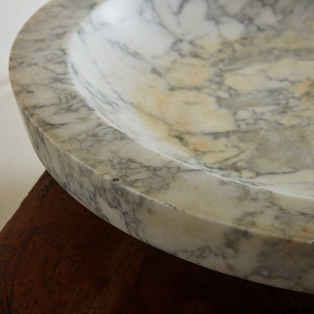 Large Italian Calacatta Marble Centerpiece Bowl, 18th Century 2