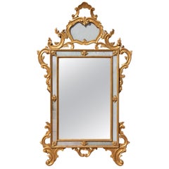 Large Italian Carved and Gilt Console Mirror