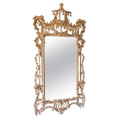 Large Italian Carved Chinese Chippendale Style Mirror