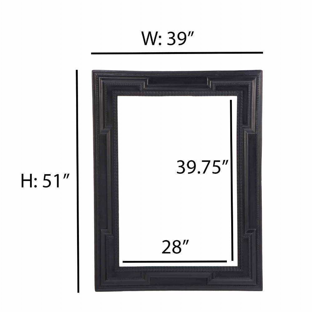 20th Century Large Italian Carved & Ebonized Wood Mirror Frame, in the Dutch style, C 1940 For Sale