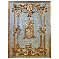 Large Italian Carved Giltwood Boiserie Panel