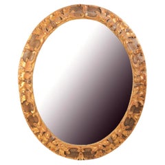 Large Italian Carved Giltwood Wall Mirror