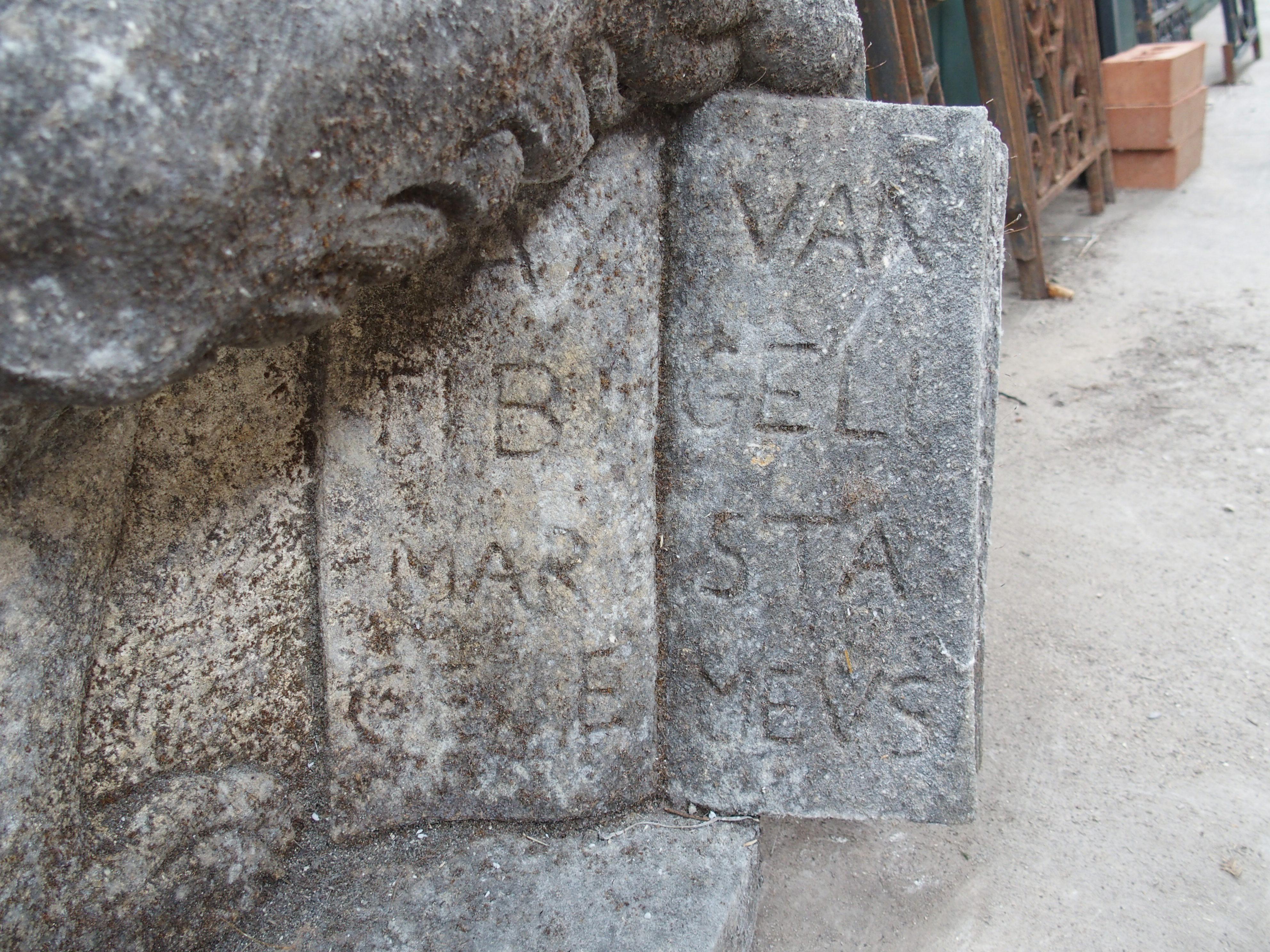 Grand relief italien en pierre sculptée représentant le lion de la place Saint-Marc en vente 7