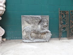 Large Italian Carved Stone Relief of the Lion of Piazza San Marco