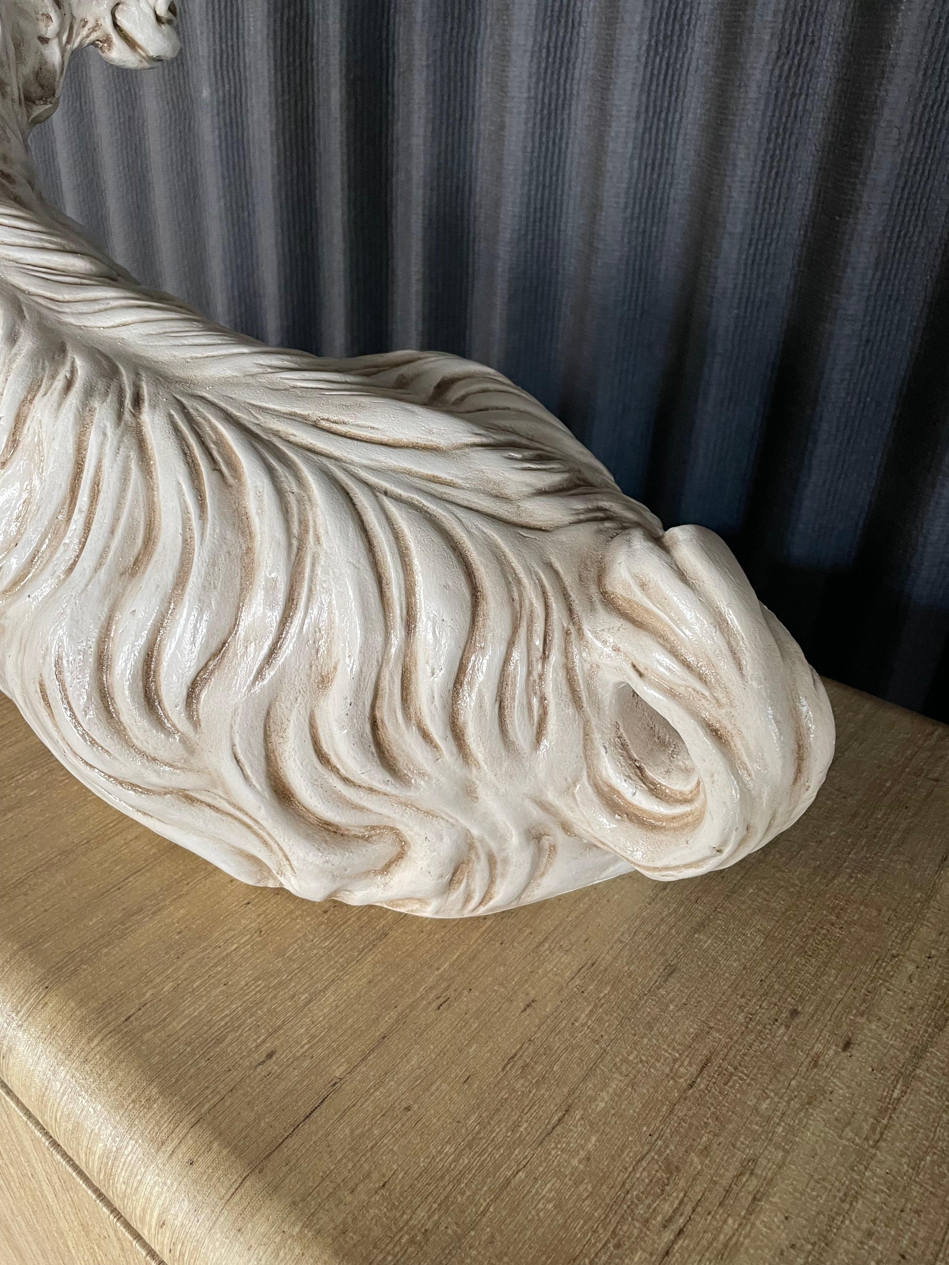 Large Italian Ceramic Bighorn Ram Sculpture 3