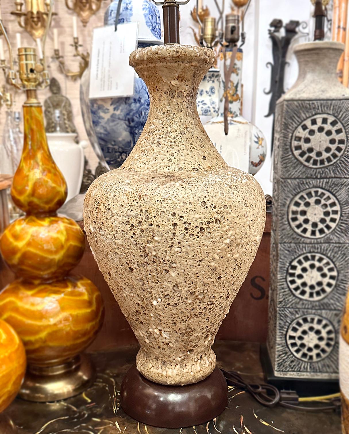 Mid-20th Century Large Italian Ceramic Lamp For Sale